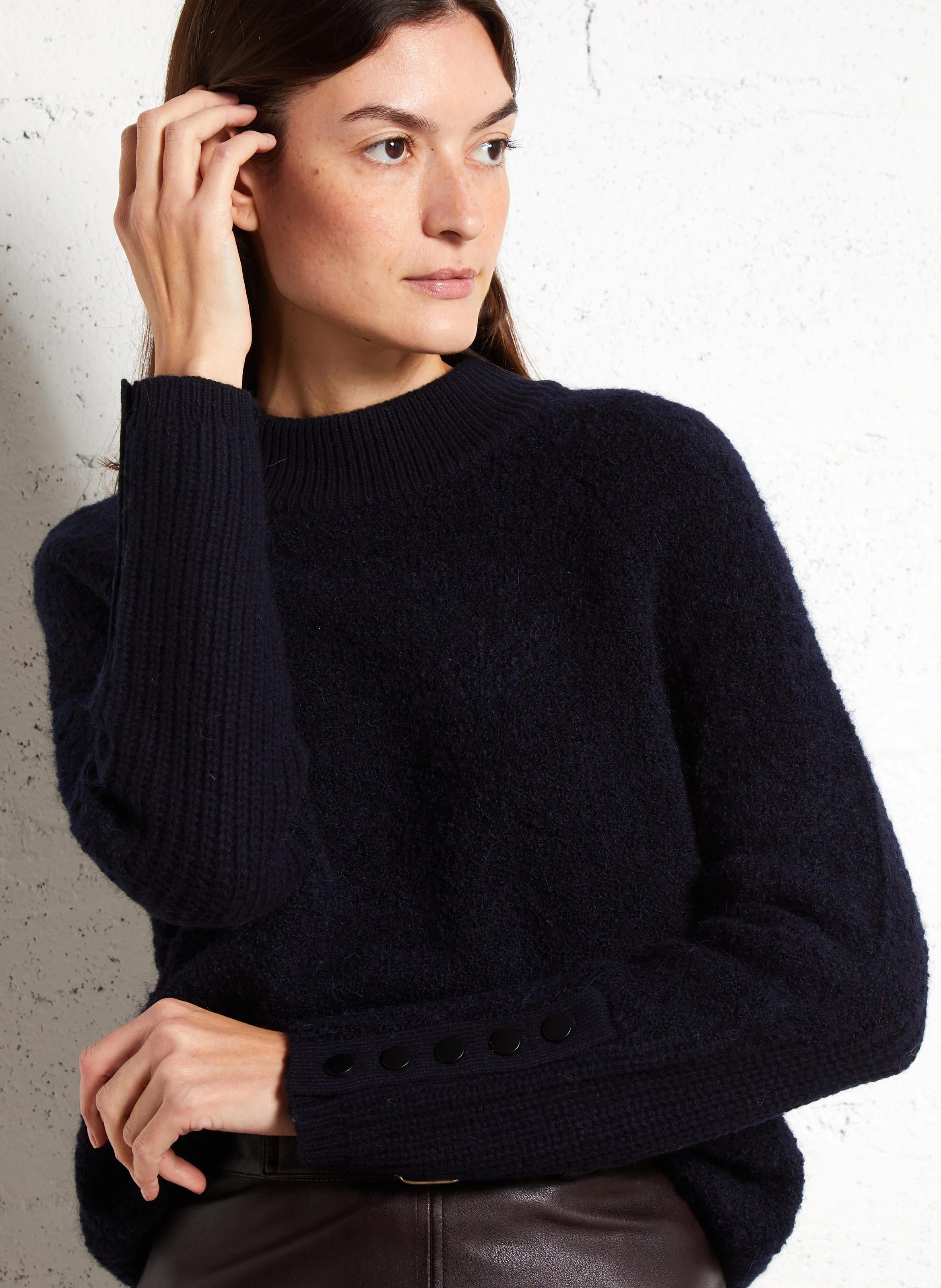 CLARCK - Pull col rond| Violet