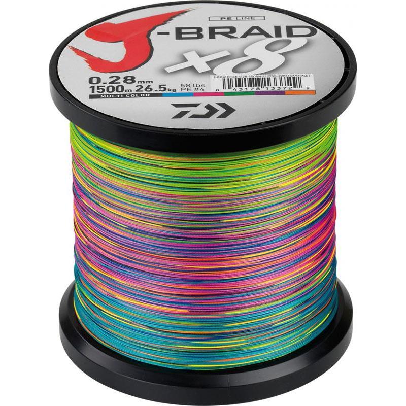 Tresse Daiwa J Braid X 8 Multicolore - 1500M