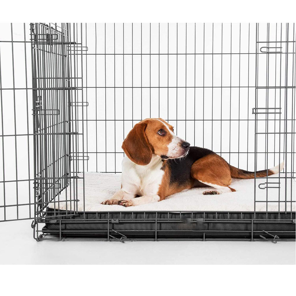(76x50cm) Ergonomisches Hundekissen Memory Foam Hundebett - Weiss / Schwarz