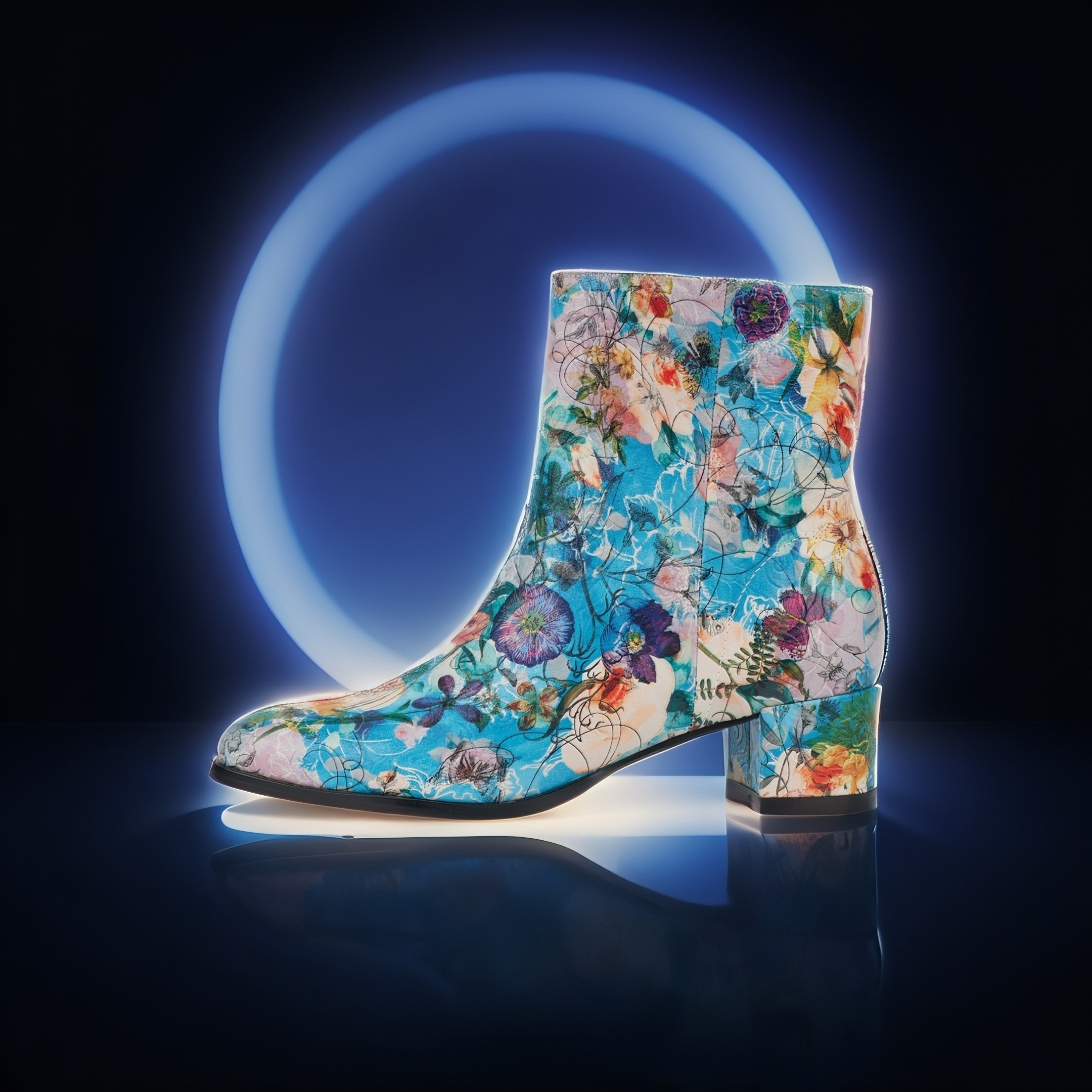 Azure Bloom Lady Boot
