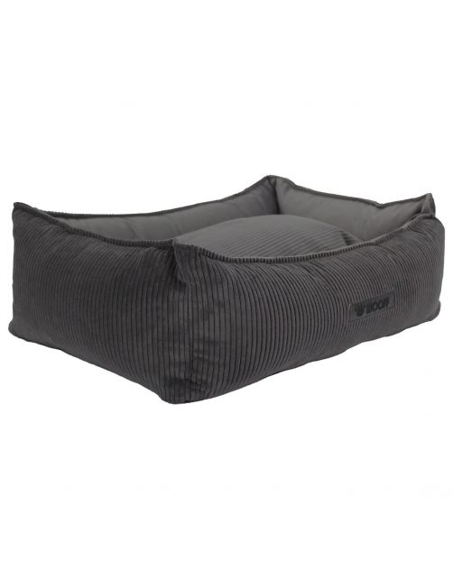 Wooff Cocoon Rib Velours Antraciet - Hondenmand
