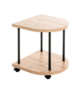 Beistelltisch IMOLA Ø 40 cm Eiche-Dekor hell/schwarz