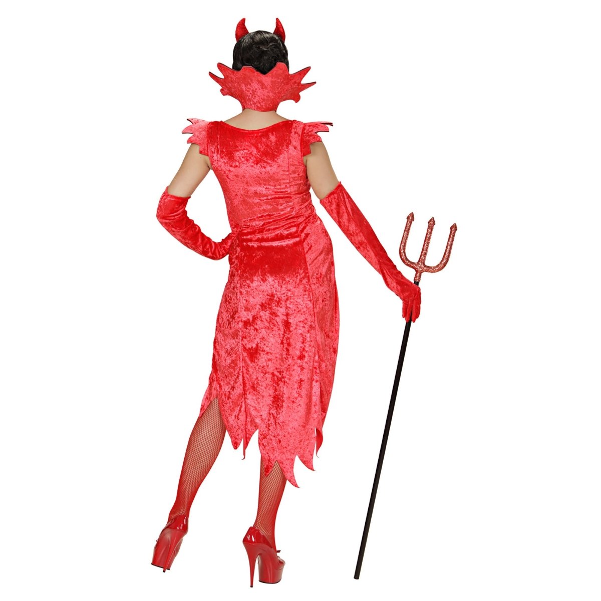 Halloween Jurk Rood Dames Fluwelen Duivel