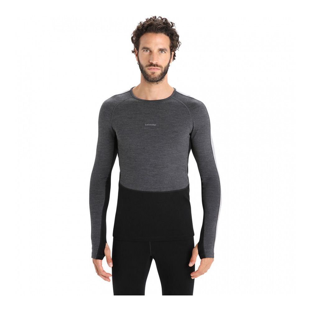 Icebreaker ZONEKNIT 260 - Sous-couche Homme jet hthr/blk/metro h/cb