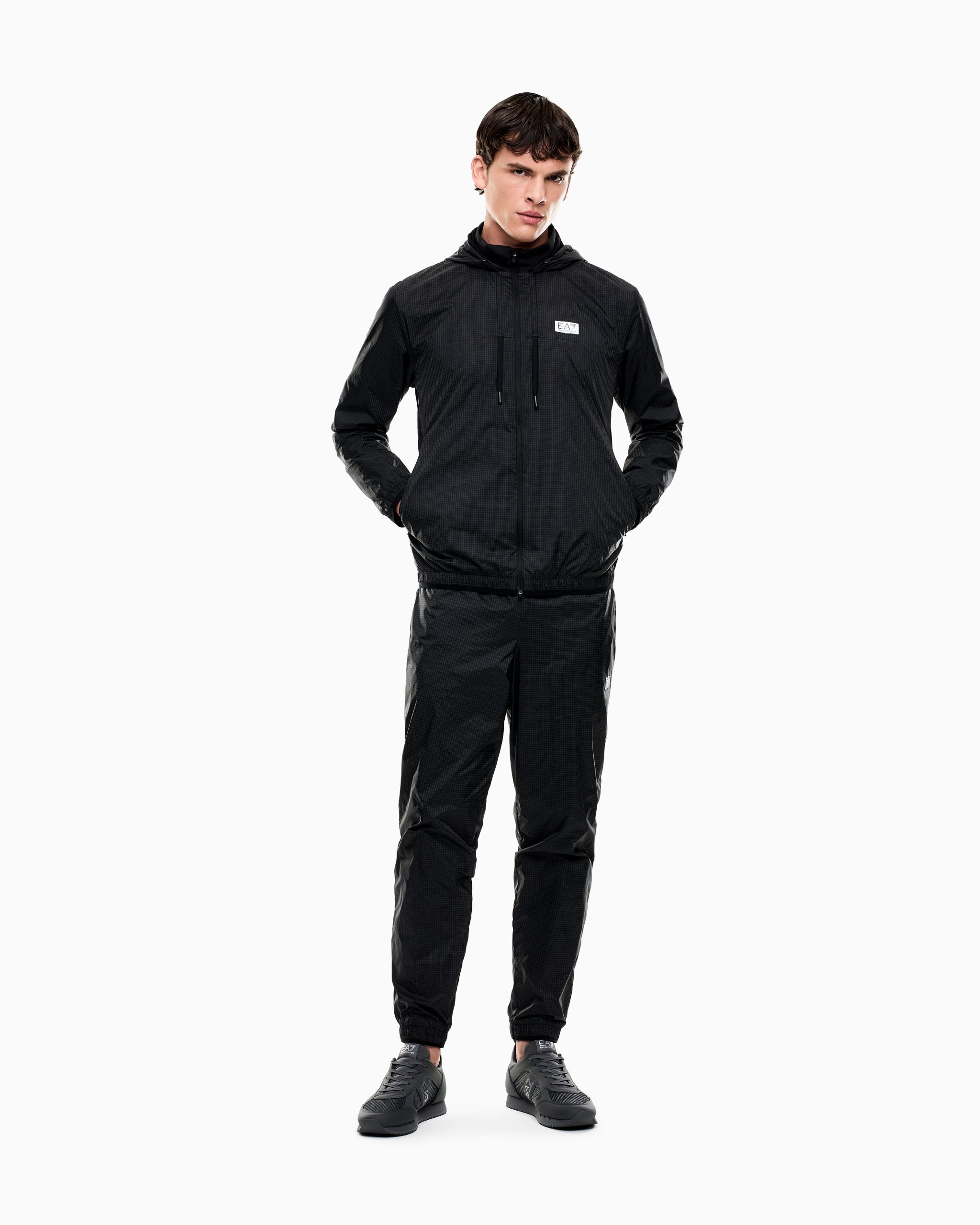 EA7 Emporio Armani Dynamic Athlete Hoodie Trainingspak Heren Zwart