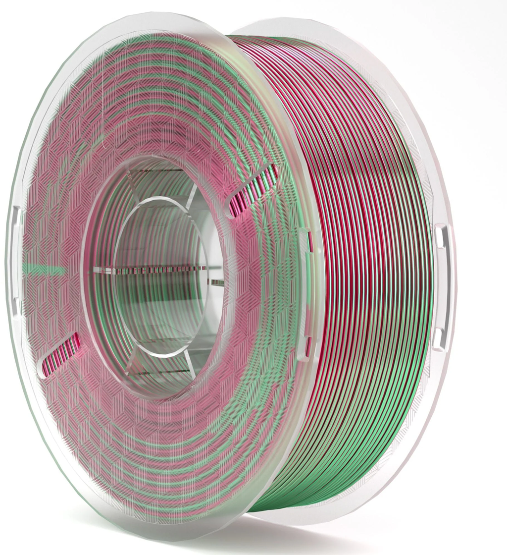 Elegoo  PLA Silk Green Red, 1,75 mm / 1000 g    Zweifarbiges PLA mit seidigem Finish in Grün & Rot