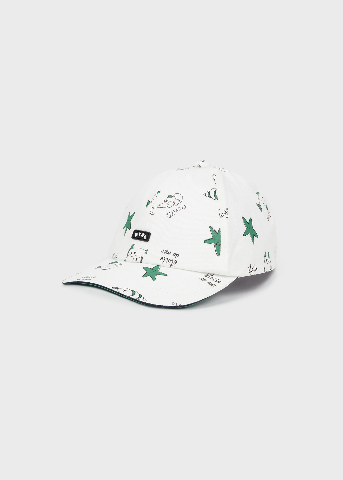 Boné de algodão estampado para bebê