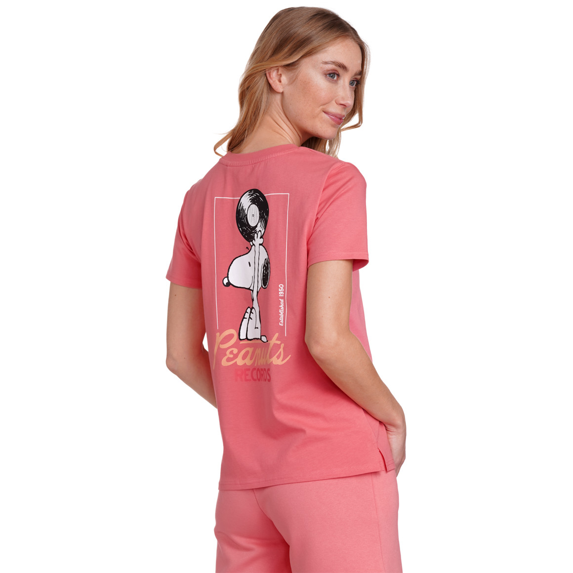 Jonas Nielsen Peanuts T-Shirt mit Rücken-Print rosa