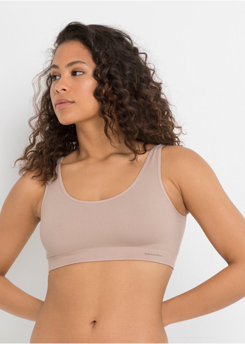 Lot de 2 brassières côtelées sans coutures Feel Comfort