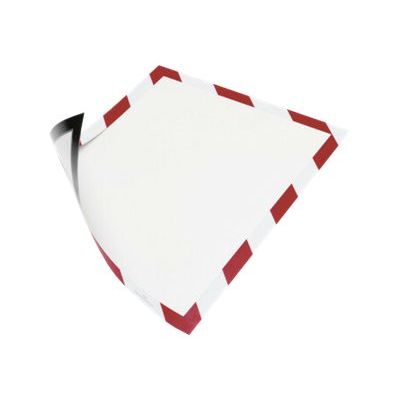 Durable Duraframe Magnetic Security - Cadre d'affichage magnétique bicolore - A4 - rouge/blanc