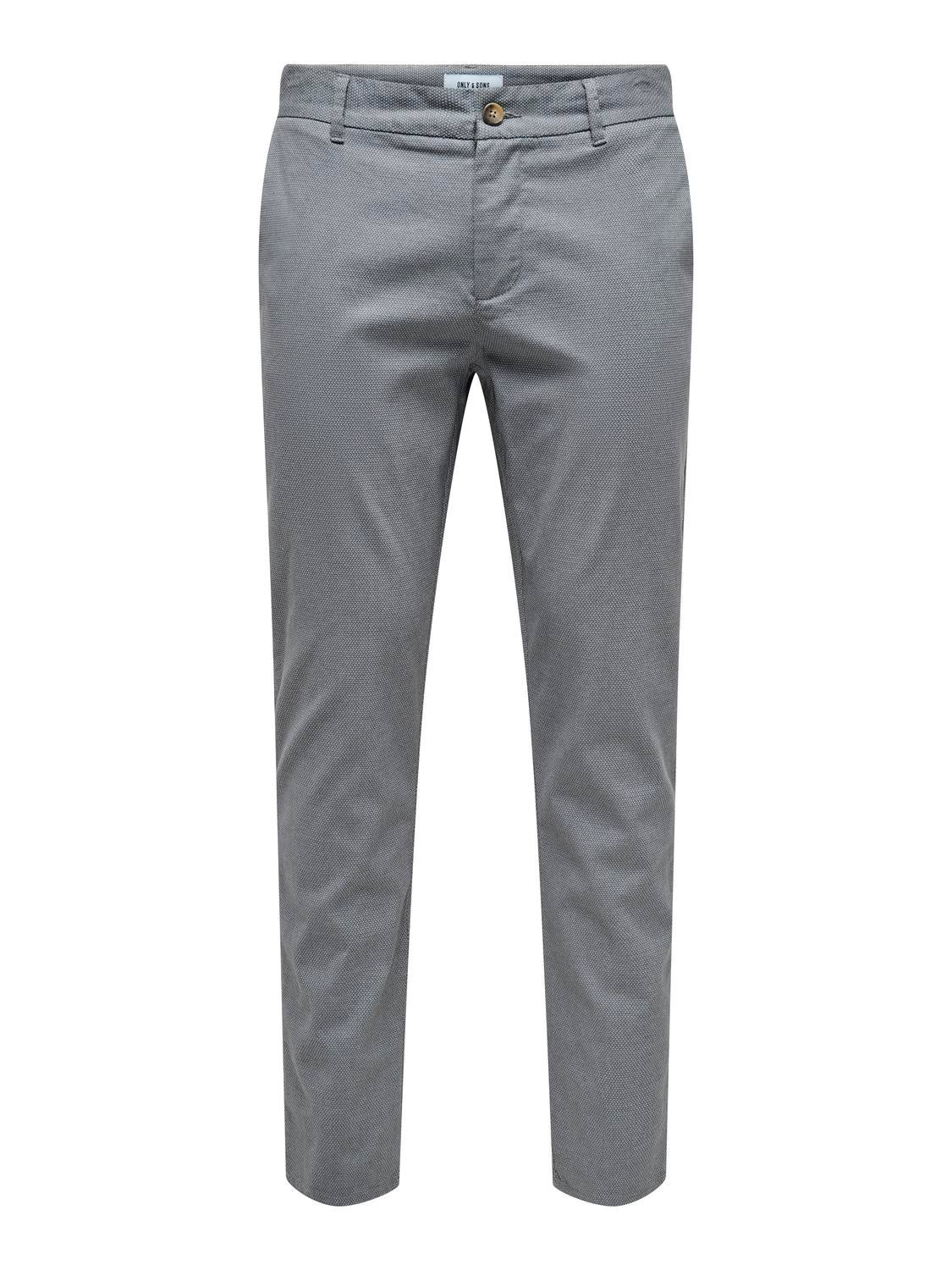 ONSMARK Slim Fit Hose Grey Pinstripe