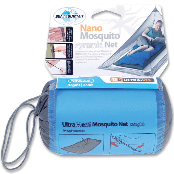 Moustiquaire de voyage SEA TO SUMMIT NANO MOSQUITO PYRAMID NET SINGLE