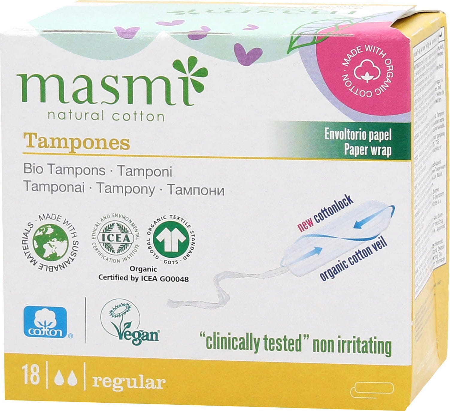 masmi  Bio Tampons, Regular (18 Stk)