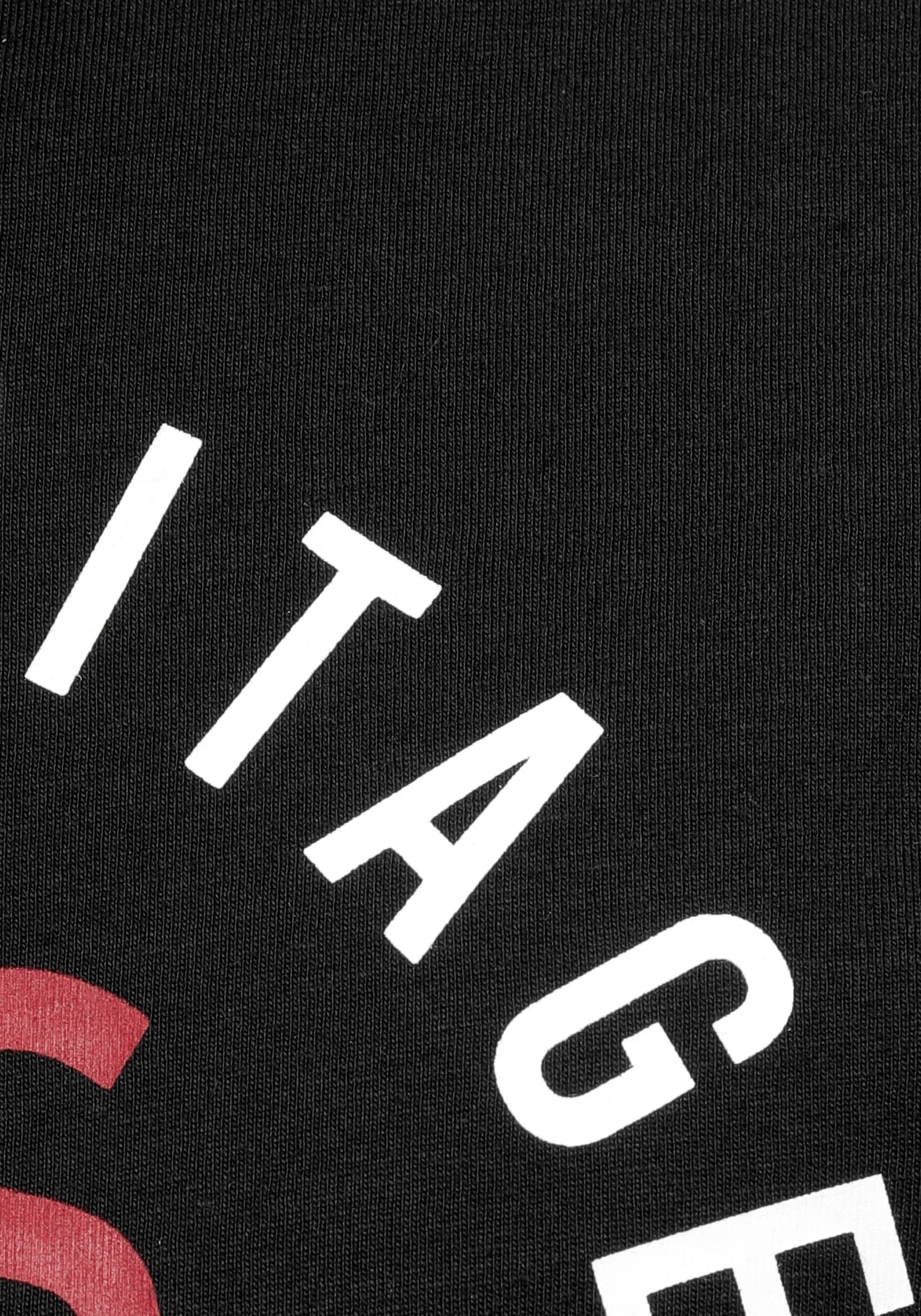 H.I.S Rundhalsshirt , Kurzarm,  schmale Passform,  mit Print,  Rundhals,  aus Baumwolle