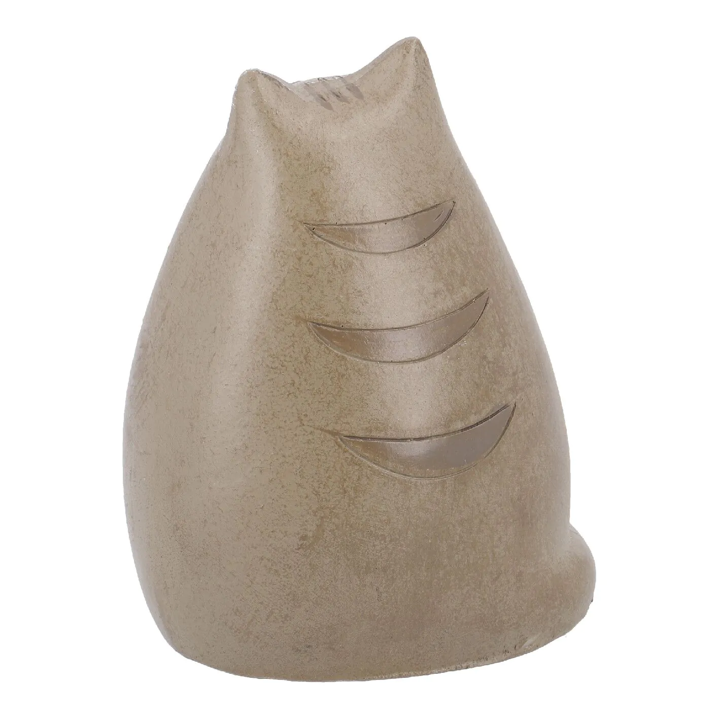 Katze, bauchig/Augen auf, 8.5 cm