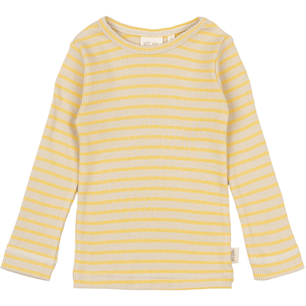 Køb Petit Piao Yellow Sun/Dark Off White Bluse Modal Striped