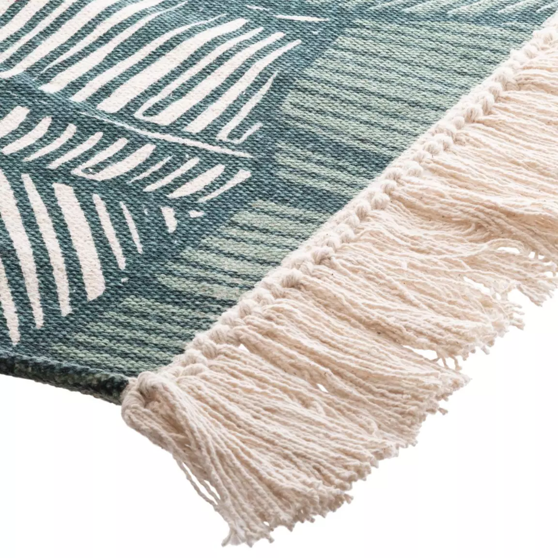 Tapis de salon coton (120 x 170 cm) Jungle Vert