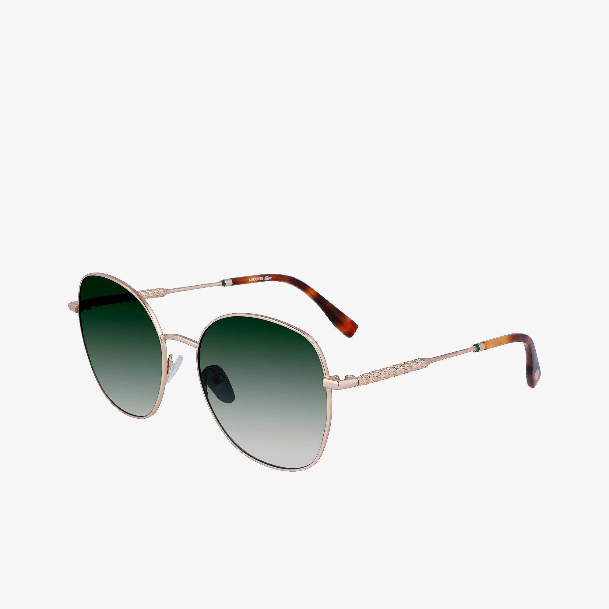 Lunettes de soleil Neoheritage ovales en métal Lunettes de soleil - Marron - Lacoste - Femme