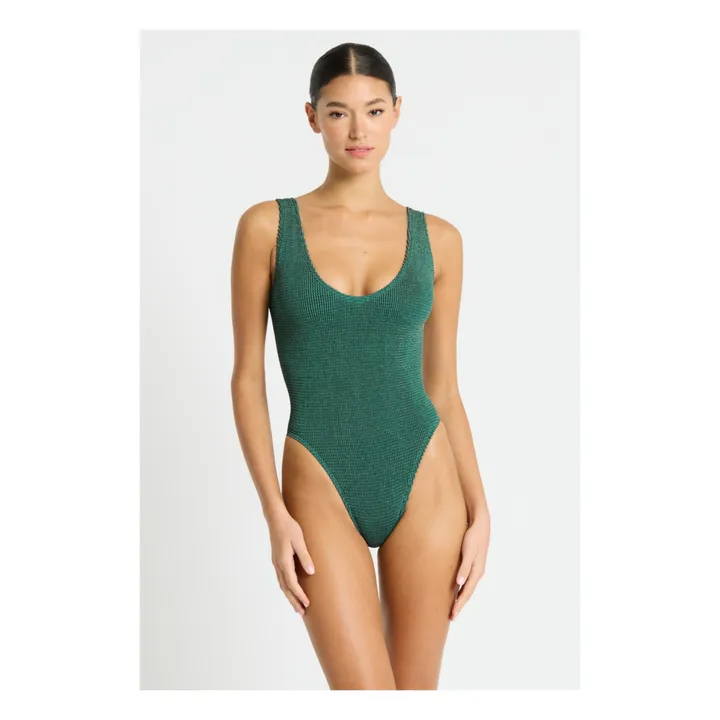 Bond-Eye Maillot 1 Pièce Mara Métallisé | Vert Jade