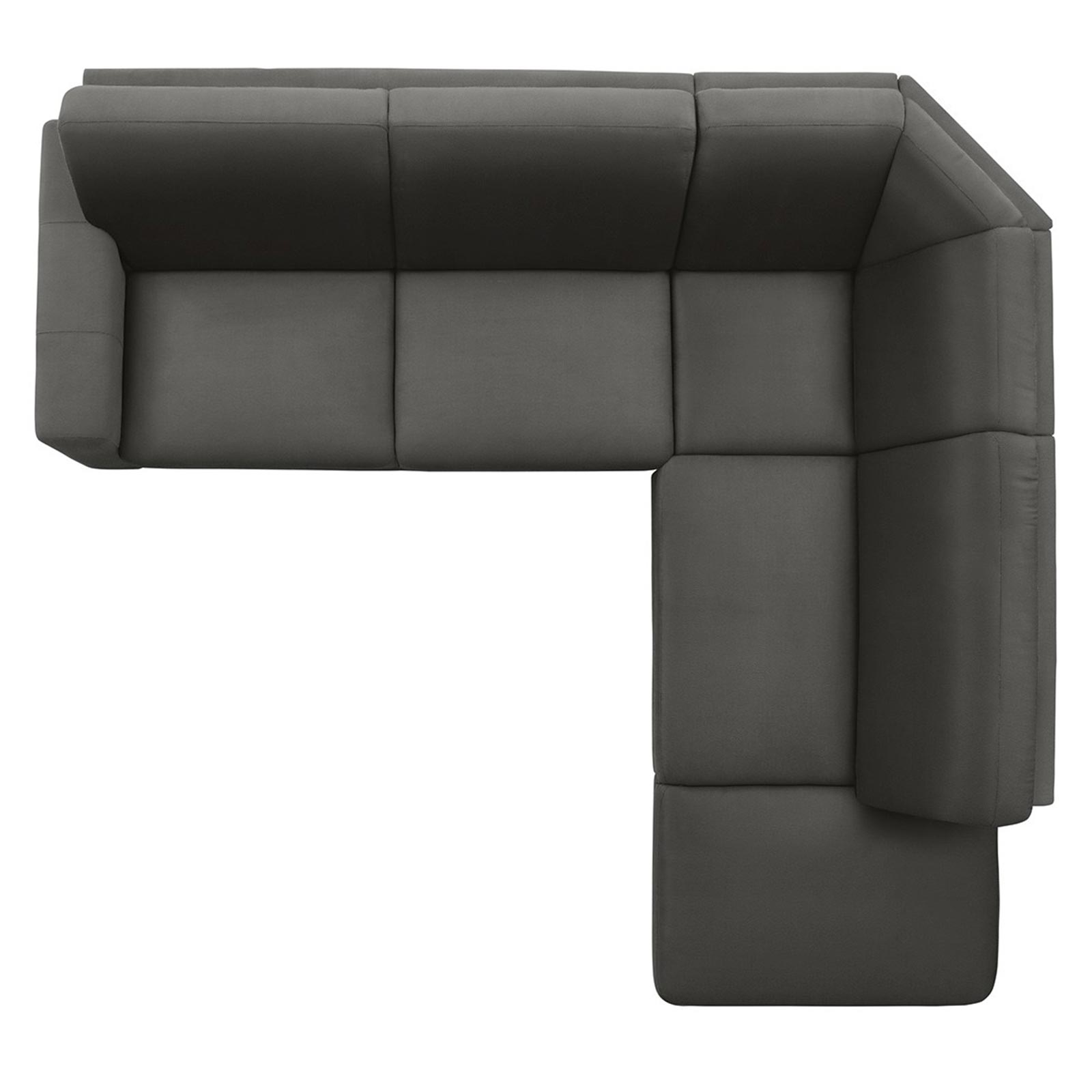 polsterpower Ecksofa - Holiday steel - Basismodell - Ottomane rechts