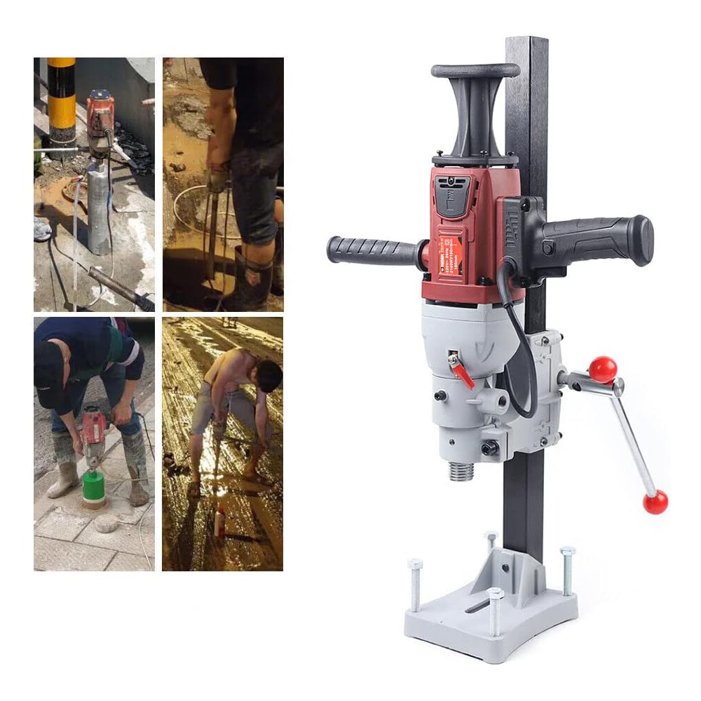 Carotteuse 2200 W - Diamètre de per?age : 180 mm - Avec support - Utilisation humide et sèche - Foret diamanté - 1200 tr/min - Pour béton, brique, ouverture murale : Bricolage