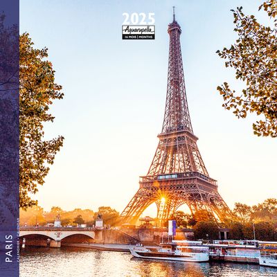 Calendrier mensuel 16x16 cm - 16 mois - Paris