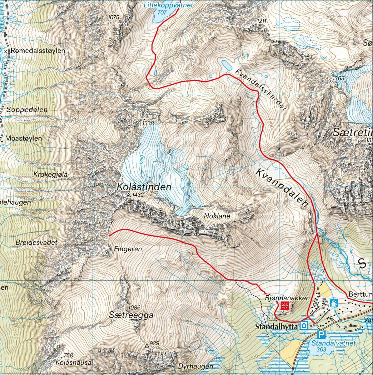 Calazo Høyfjellskart Sunnmøre