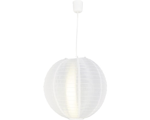 Lampenkap van rijstpapier, Japanse ballonstijl, wit, Ø 40 cm, zonder fitting en ophanging.