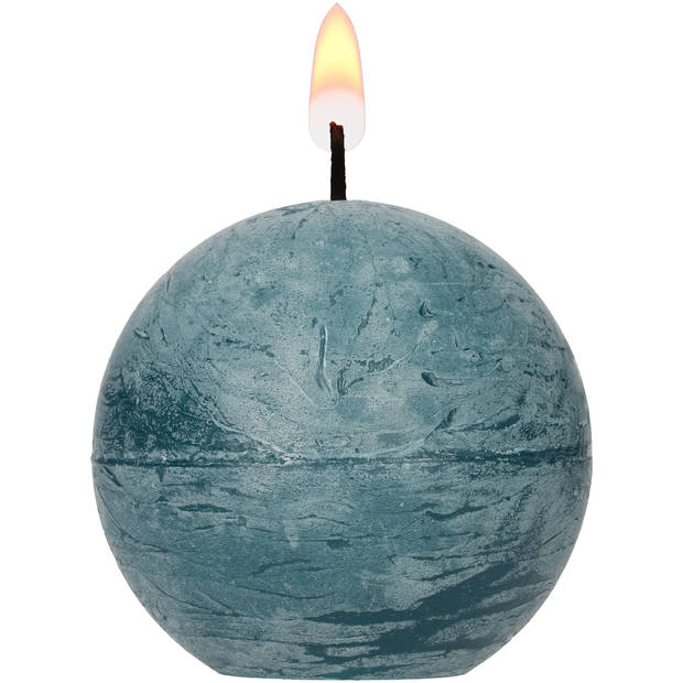 Blokker Rustieke Bolkaars - 8x8 cm - Blauw