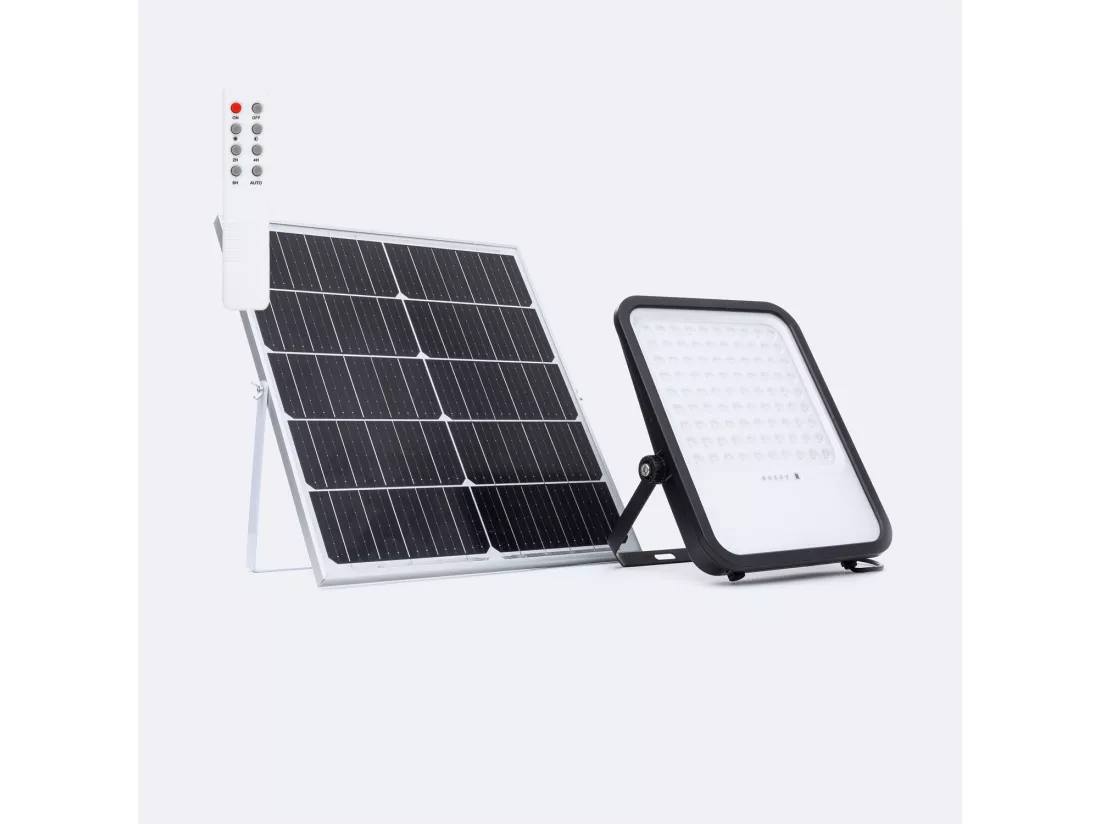 Projecteur Solaire Extérieur LED Nurda 30W 3200 lm IP65 avec Télécommande 4000K Blanc neutre