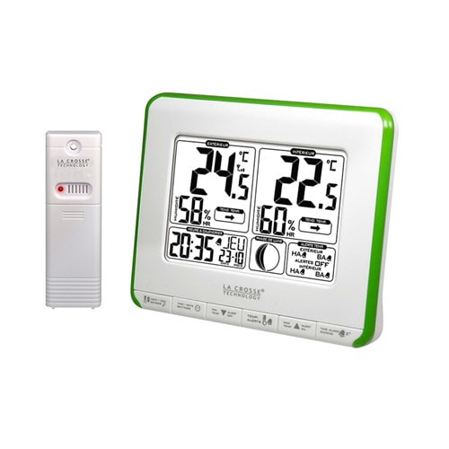 Station de temp, lune, alertes vert
