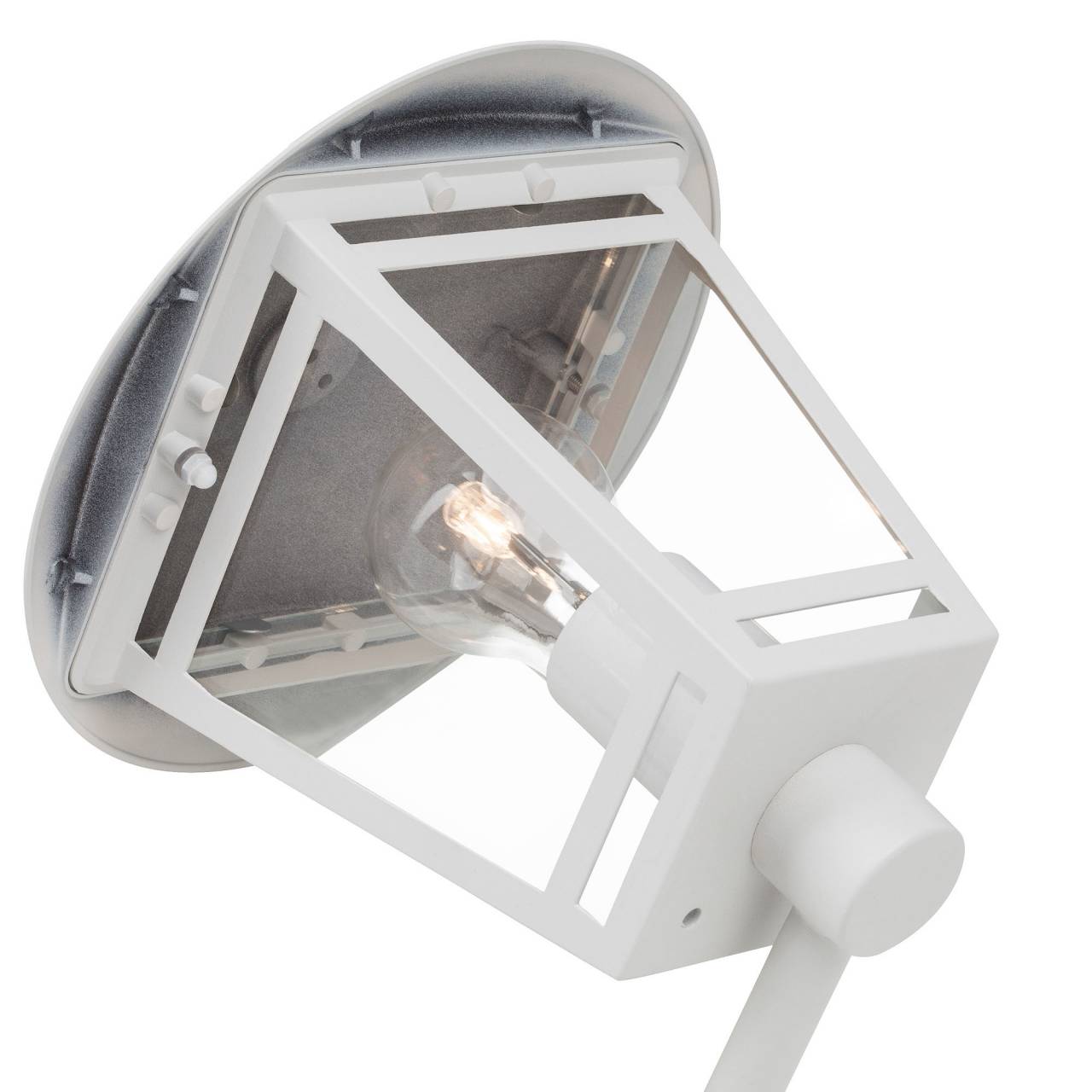 BRILLIANT Lampe Riley Außenwandleuchte stehend weiß | 1x A60, E27, 40W, geeignet für Normallampen (nicht enthalten) | IP-Schutzart: 44 - spritzwassergeschützt