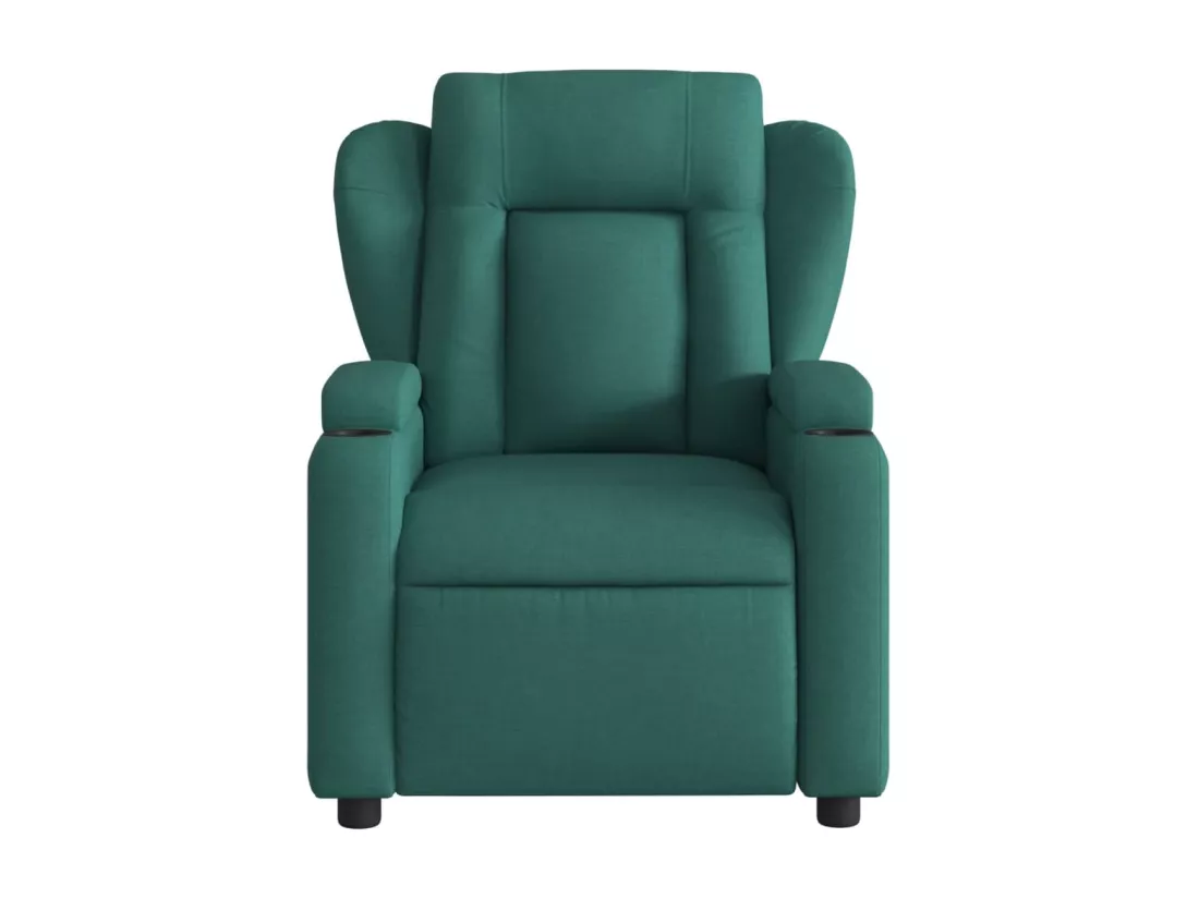 Fauteuil inclinable Vert foncé Tissu