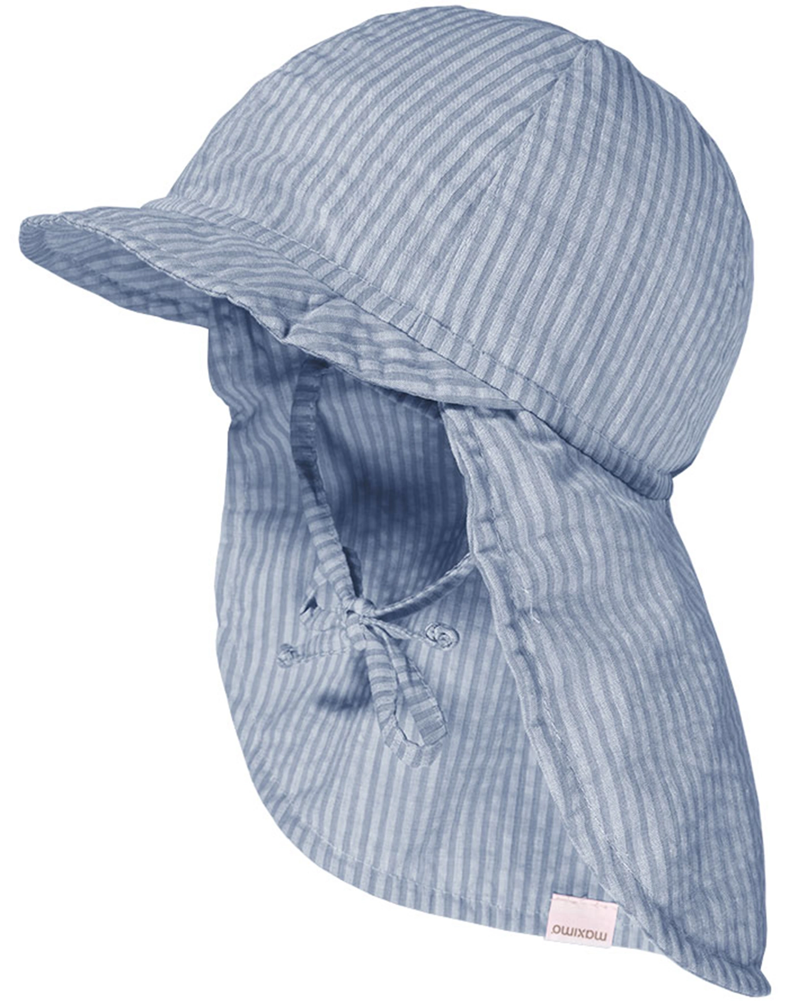 Schildmütze SEERSUCKER gestreift in denim