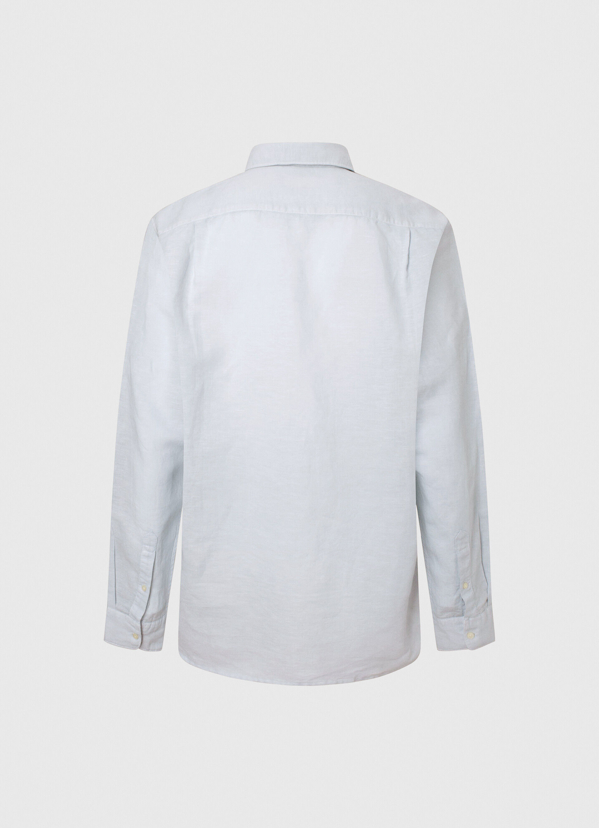 Camisa de linho de manga comprida Parker - azul claro