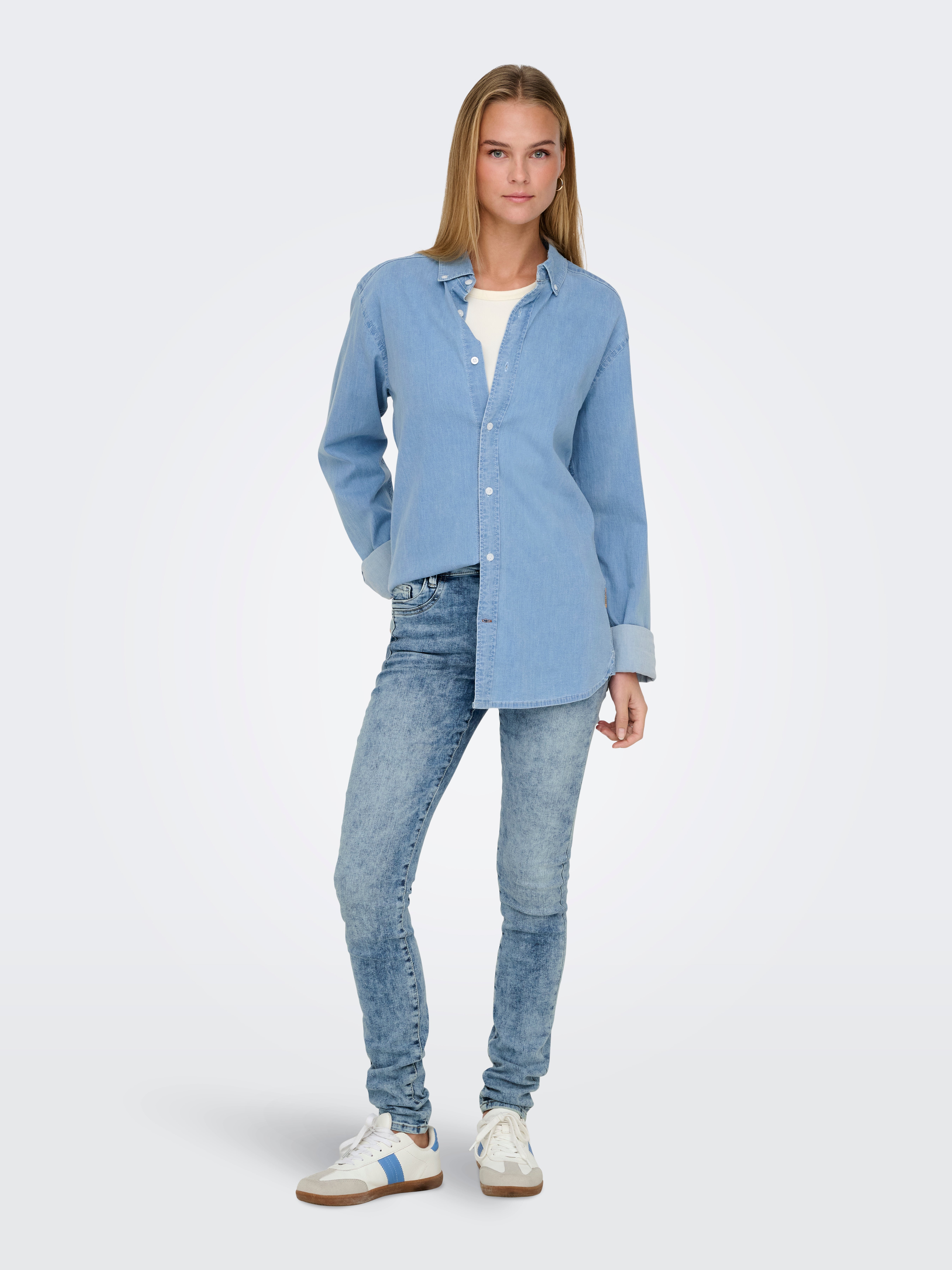 ONLBLUSH Mittlere Taille Skinny Fit Jeans Light Blue Denim