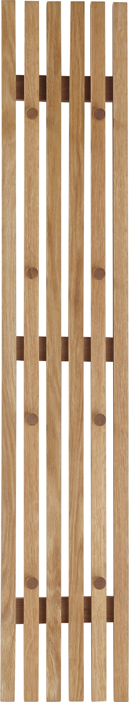 MCA furniture Garderobenpaneel »Alwar, TOPSELLER!« Garderobenpaneel, Wandgarderobe, OTTOs Choice,  Breite ca. 22 cm, mit 8 Kleiderhaken, Eiche Massiv geölt