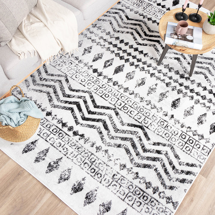 Scandinavisch Vloerkleed -Scandi Noak Zwart/Wit