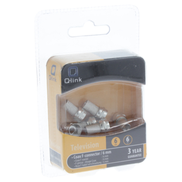 Q-Link coax F-wartel 6mm 6stuks
