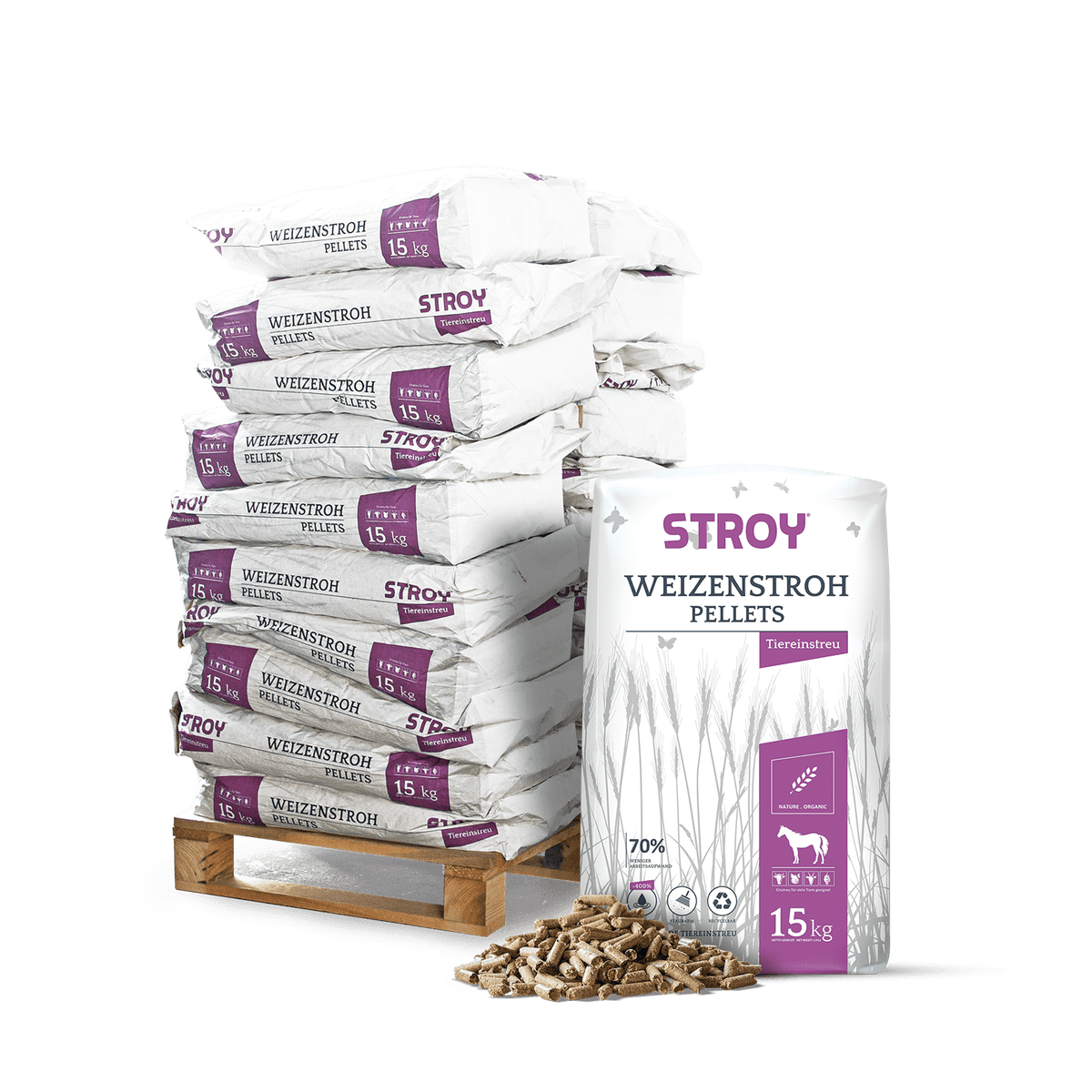 STROY Stropellets Bedding 15kg x 20 Zakken 300kg Pallet
