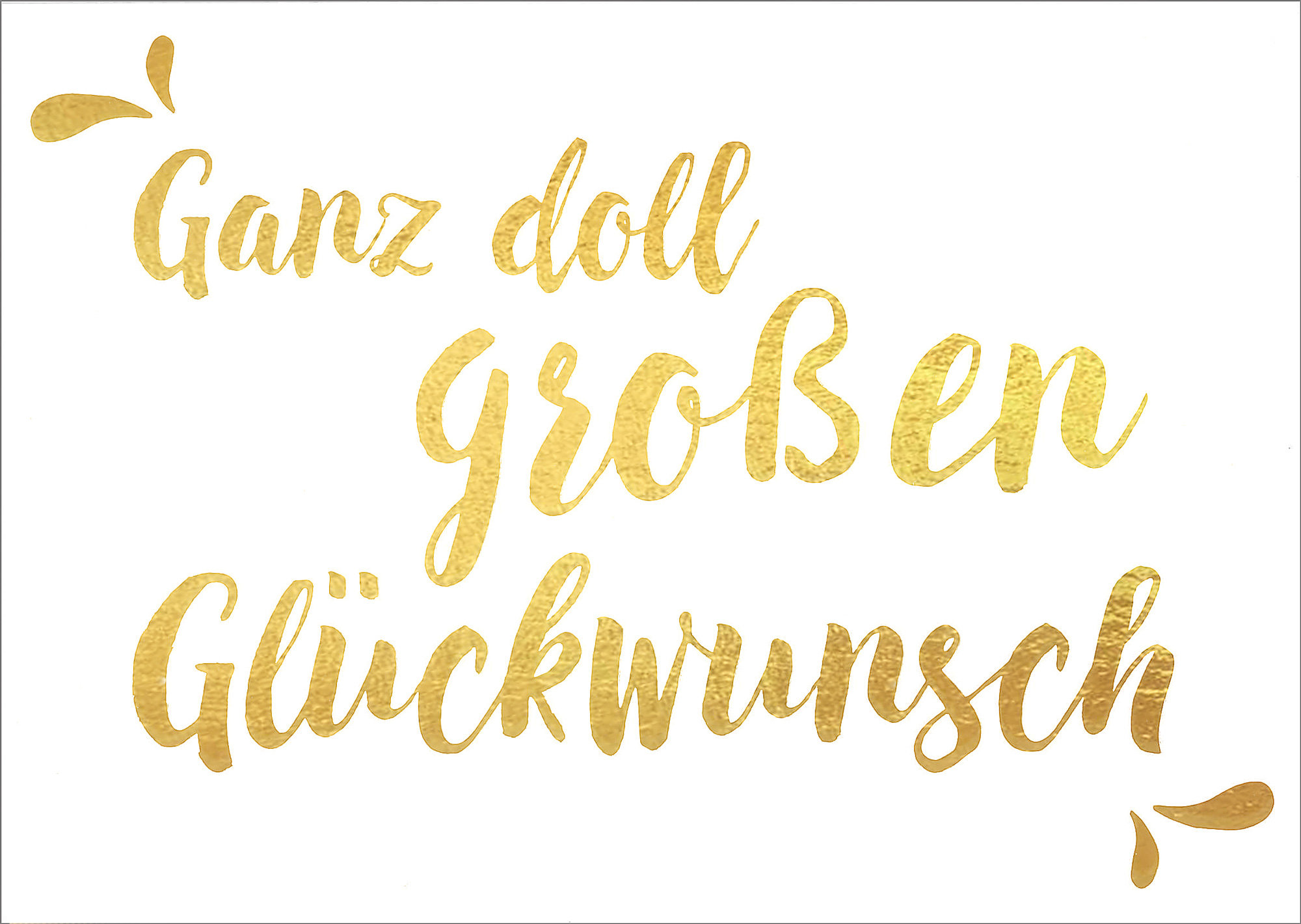 Postkarte 'Ganz doll großen Glückwunsch' günstig bestellen