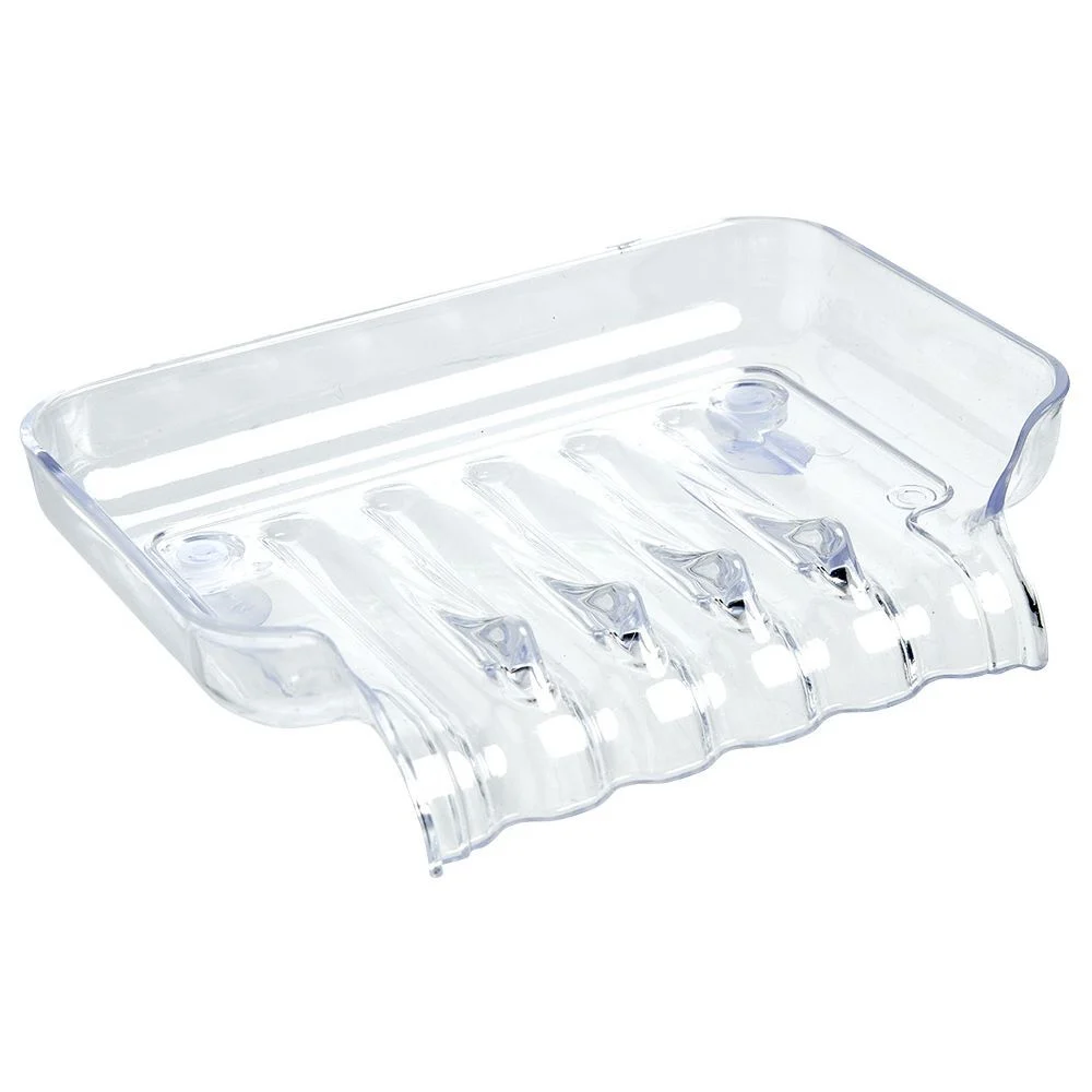 Porte savon en plastique bleu