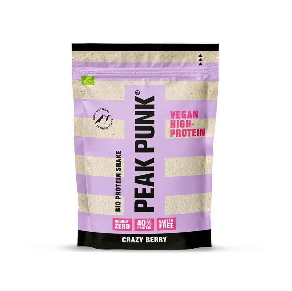 PEAK PUNK Bio High Protein Shake<br>250 g, Beutel, Crazy Berry