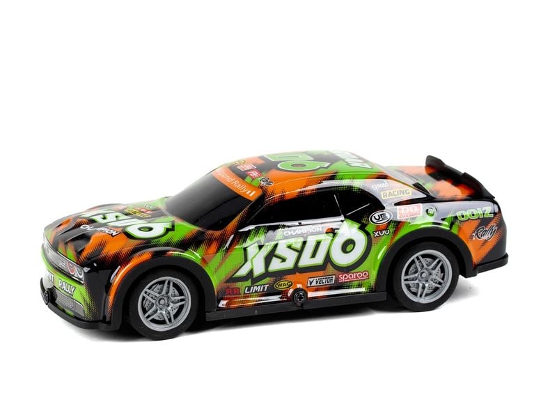 TEC-TOY Auto Roar SXO6 mit Licht, Grün/Orange, 1:22 Ferngesteuerter Sportwagen mit Licht für Kinder ab 3 Jahren