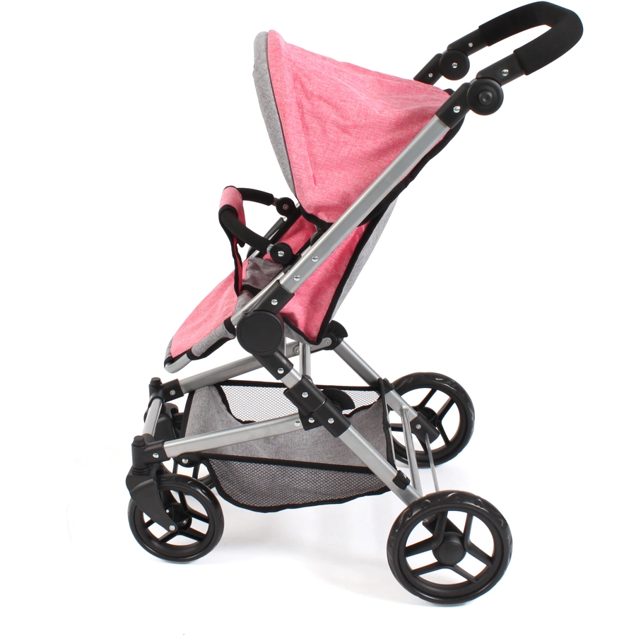 BAYER CHIC 2000 Kombipuppenwagen Fides 3 in 1 melange pink