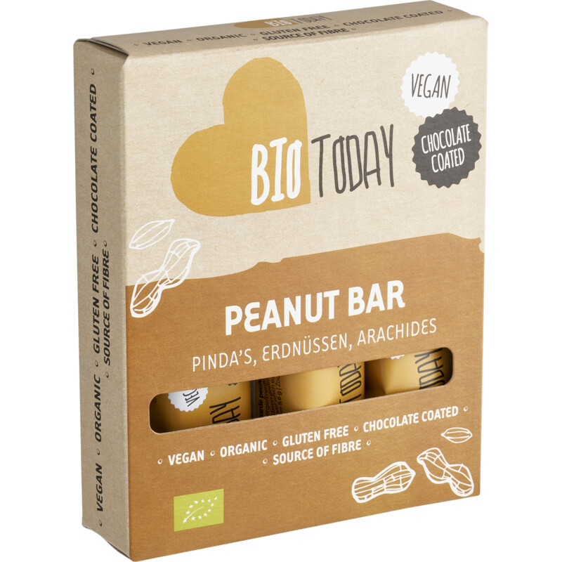 BioToday Vegan choco bar pinda's