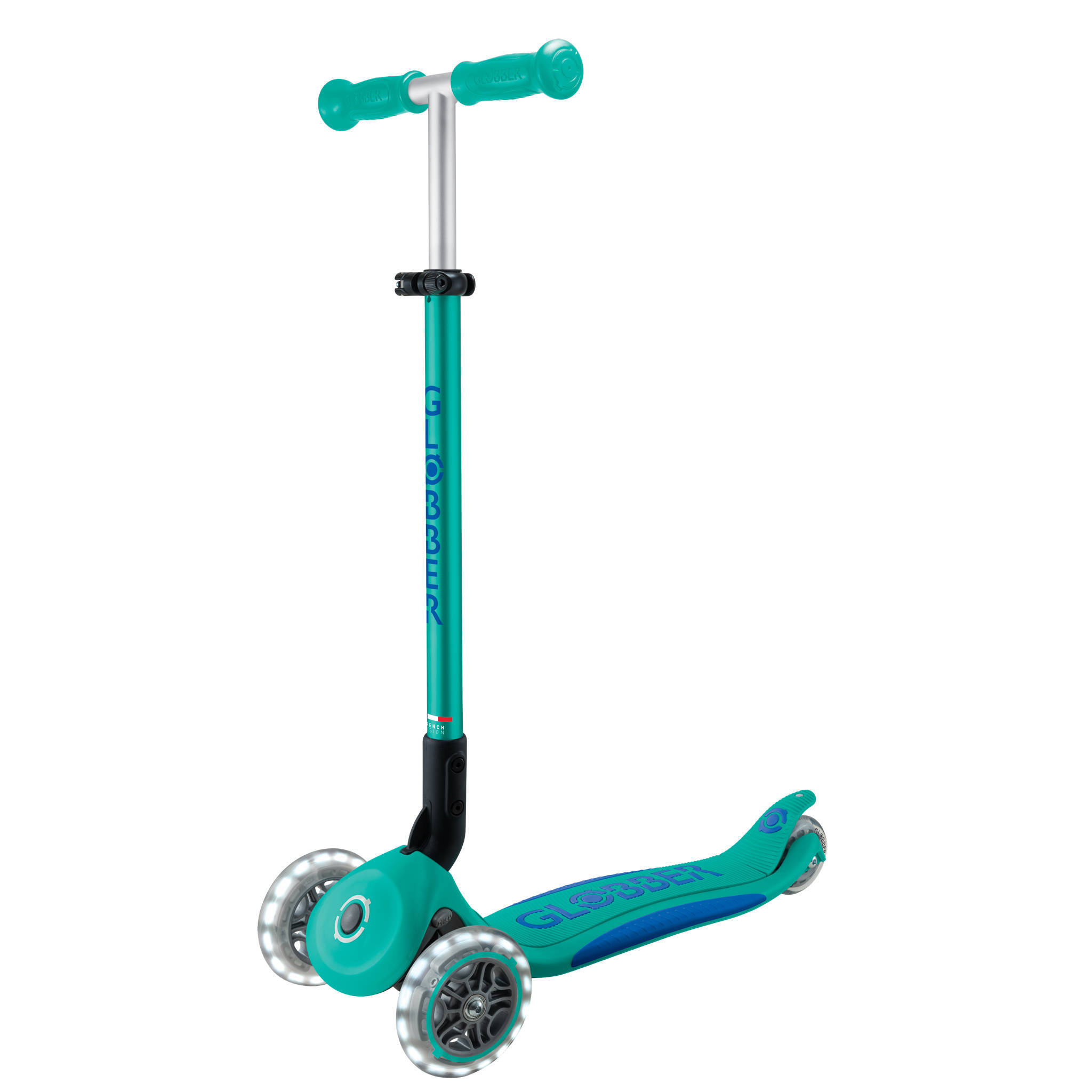 Globber Primo Foldable Plus Lights Green