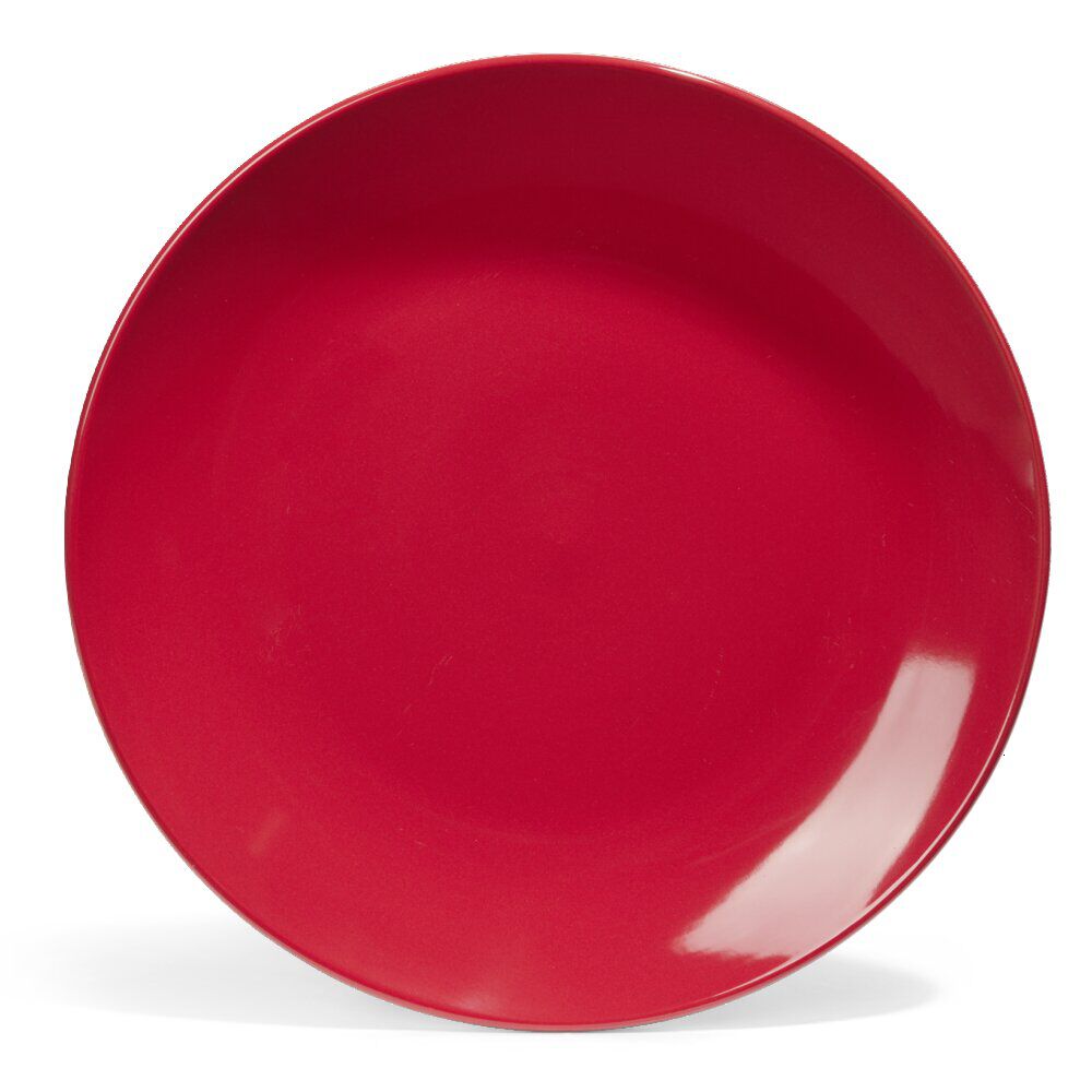 Assiette plate Madrid Ø27cm faïence rouge