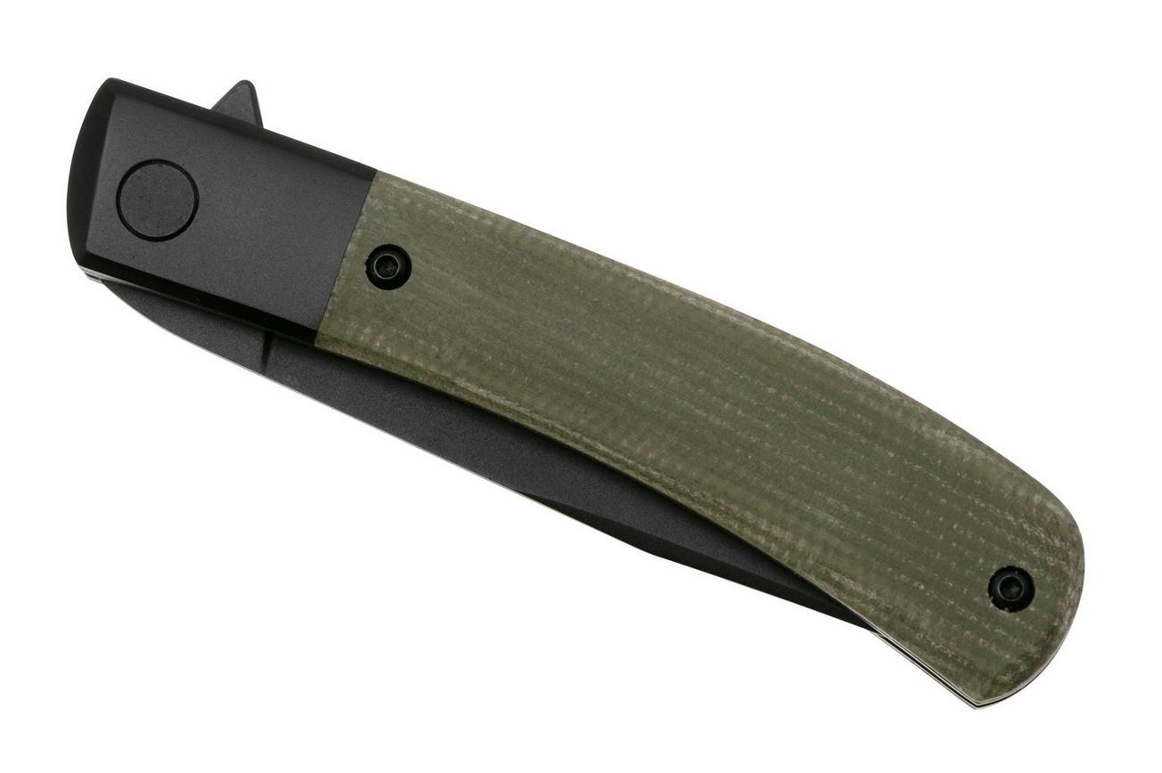 Böker Plus Modern Gentleman 01BO931 Black Nitro-V, Green Micarta, zakmes