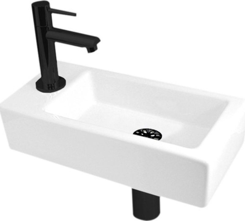 Best Design - Mini Block - Fonteinset - Mat Zwart - Keramiek